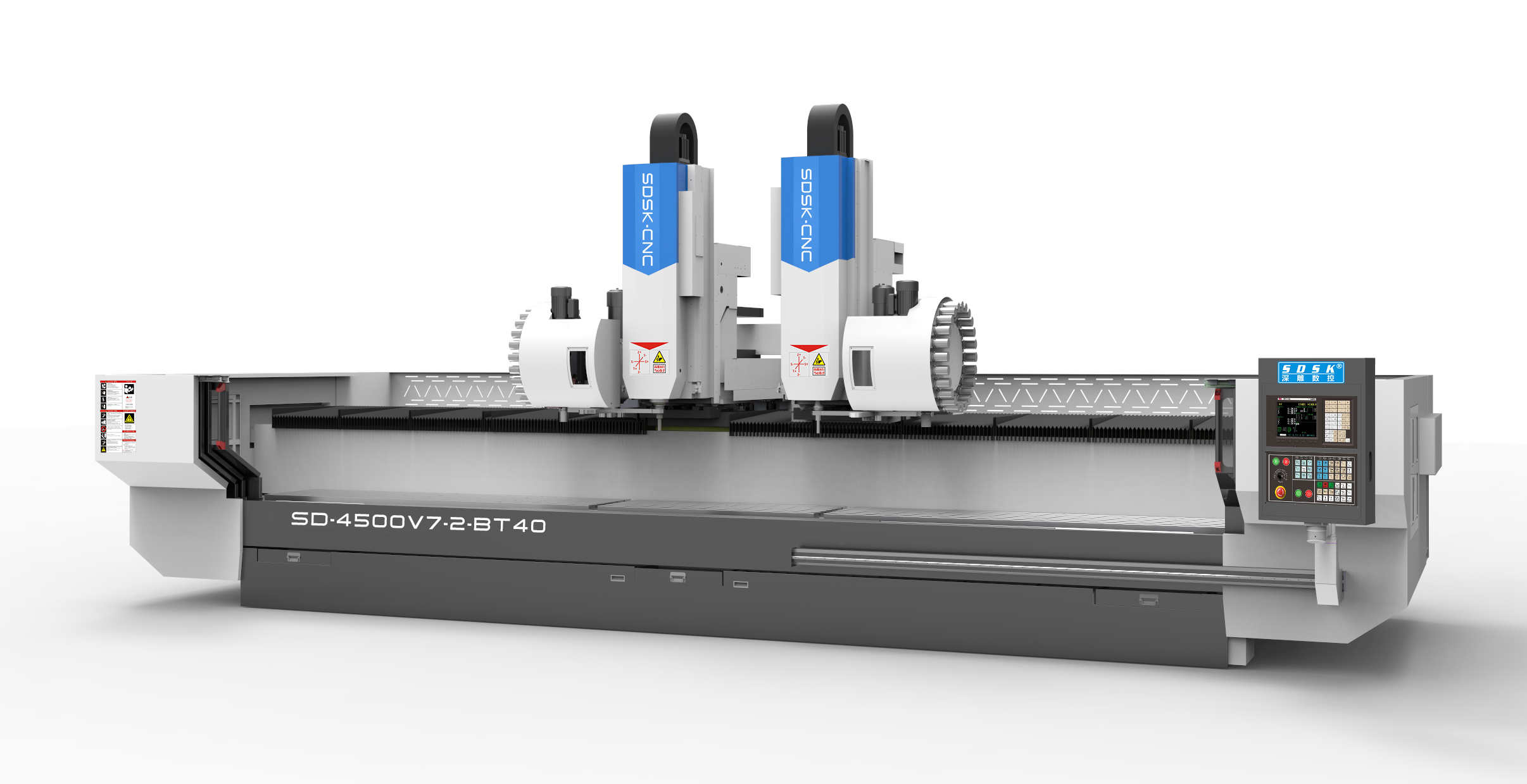 大型雙頭雙通道型材加工中心數(shù)控機(jī)床SD-4500V7-2-BT40